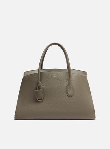 Bolsa Tote Cinza Couro Ária Grande