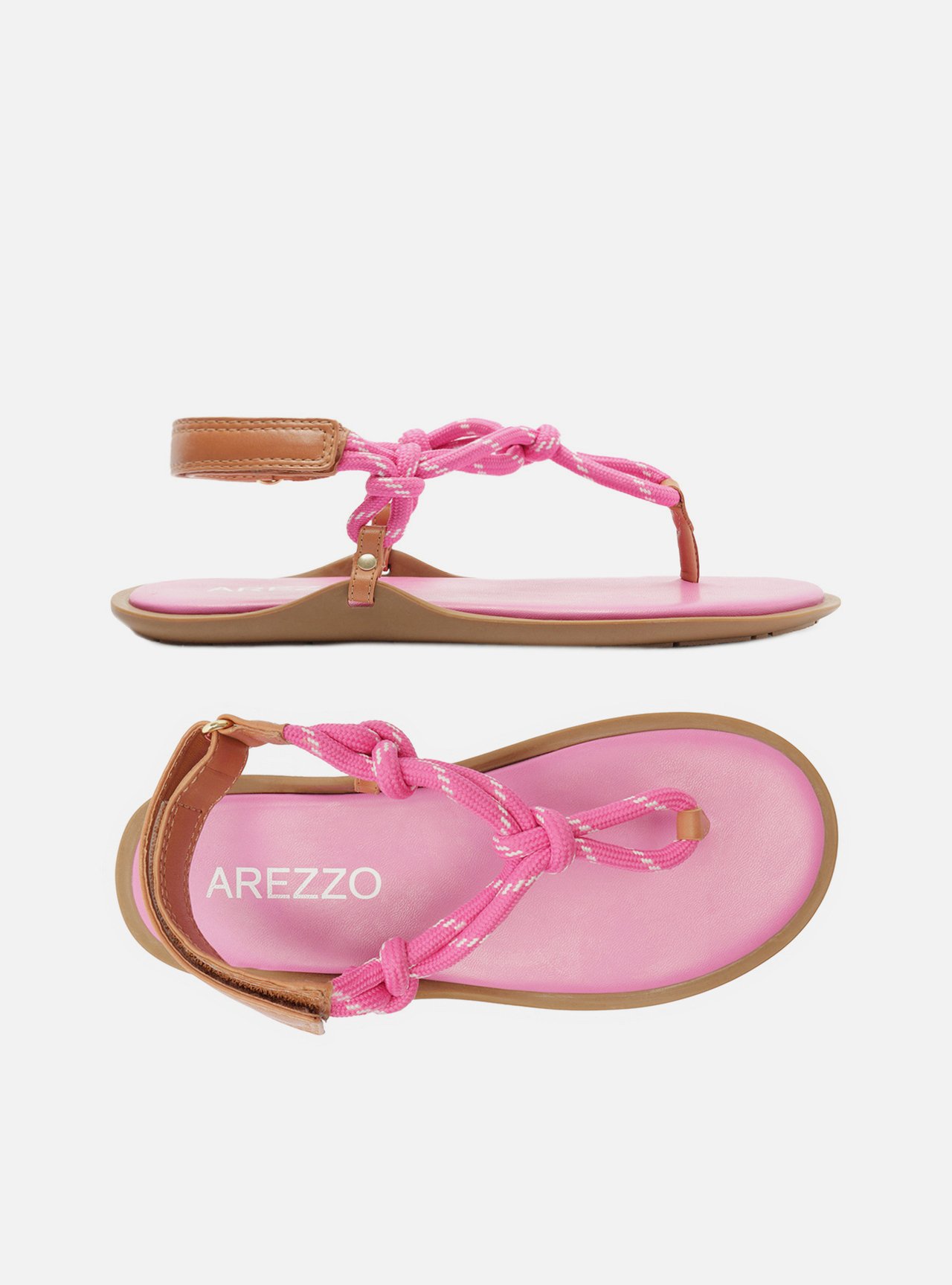 Sandália Rasteira Rosa Couro Custom Anklet — foto 5