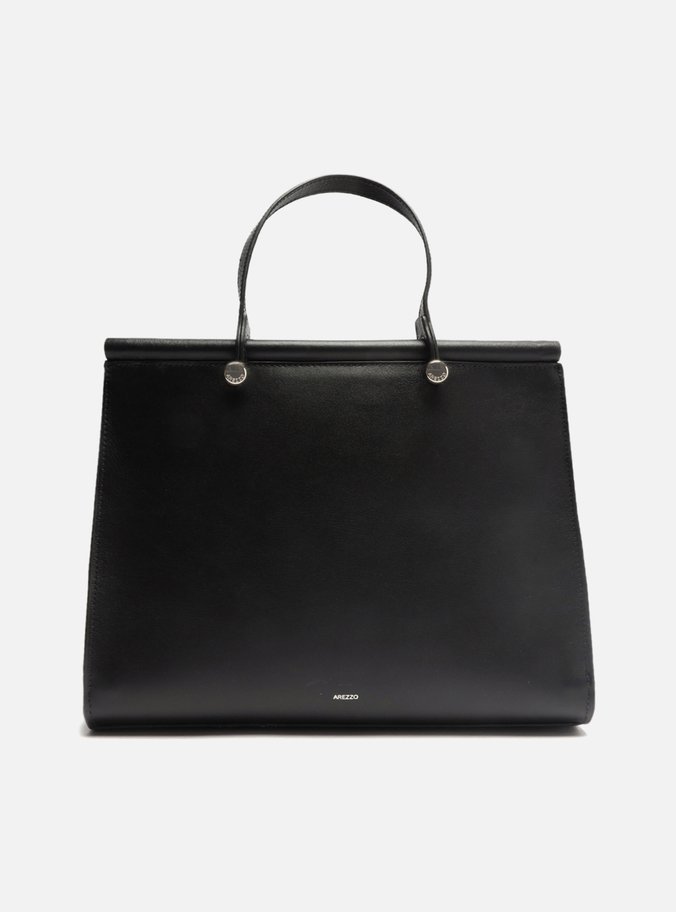 Bolsa Shopping Preta Couro Hailey Grande