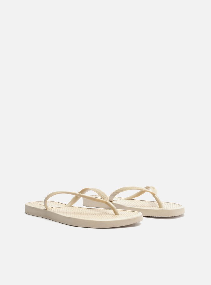 Chinelo de Dedo Off-White Jelly Bico Redondo Essential Brizza