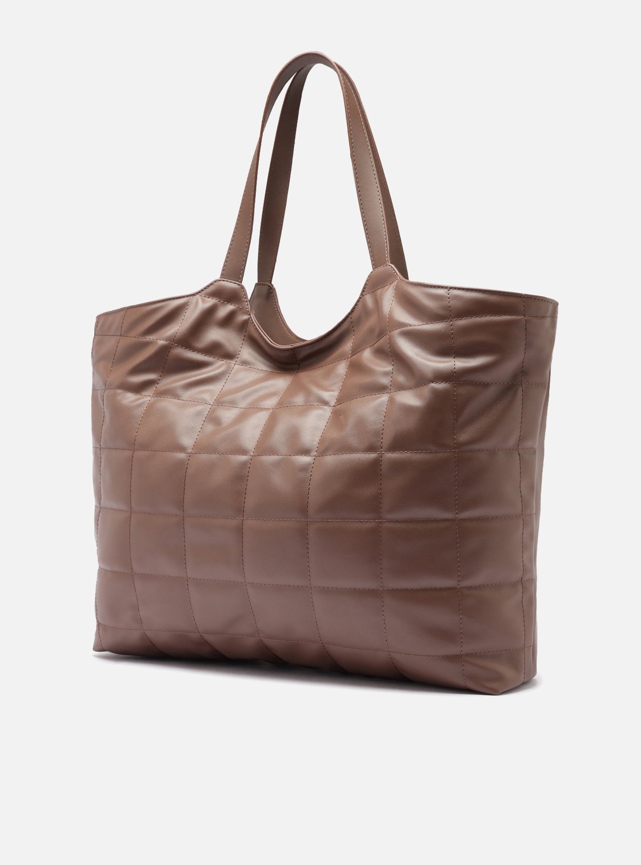 Bolsa Shopping Marrom Grande Matelassê — foto 2