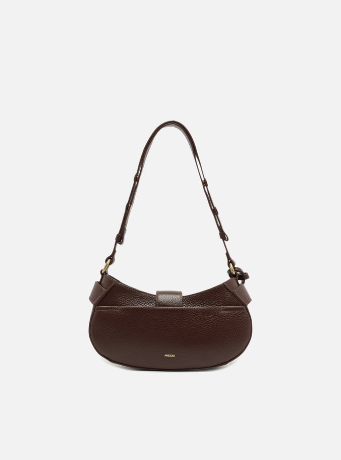 Bolsa Tiracolo Marrom Couro Pequena Bag Charm