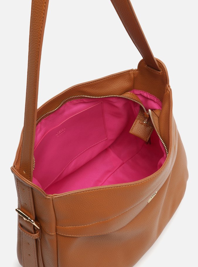Bolsa Hobo Marrom Grande Alça Fivela