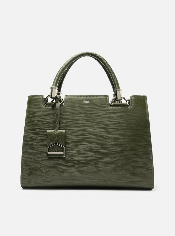 Bolsa Tote Verde Couro Abraccio Grande