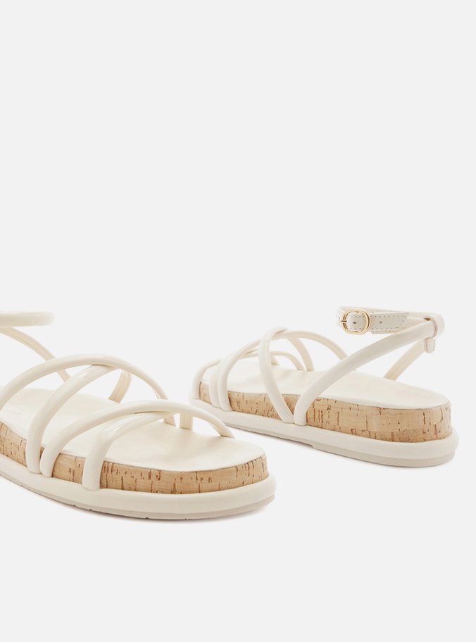 Sandália Papete Off-White Tiras