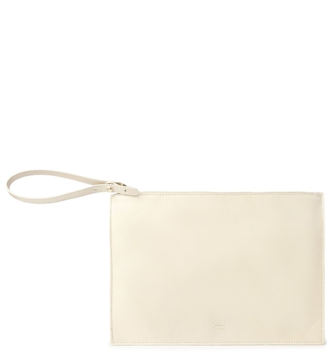 Clutch Off-White Couro M?dia