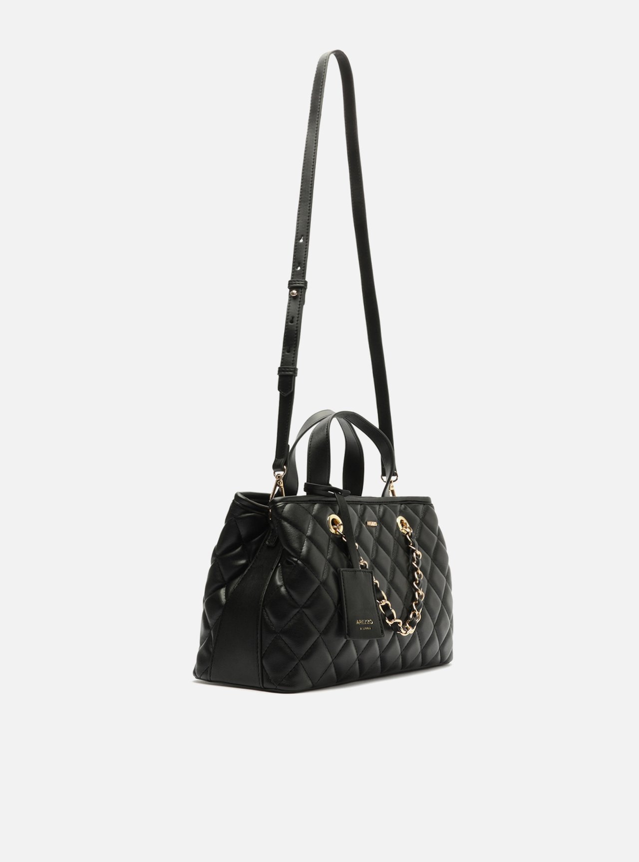 Bolsa Tote Preta Média Matelassê — foto 5