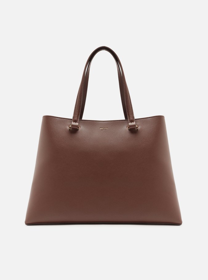 Bolsa Shopping Marrom Escura Grande Básica