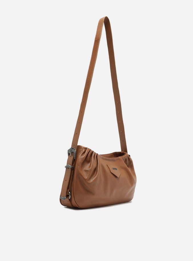 Bolsa Tiracolo Marrom Couro Média Western