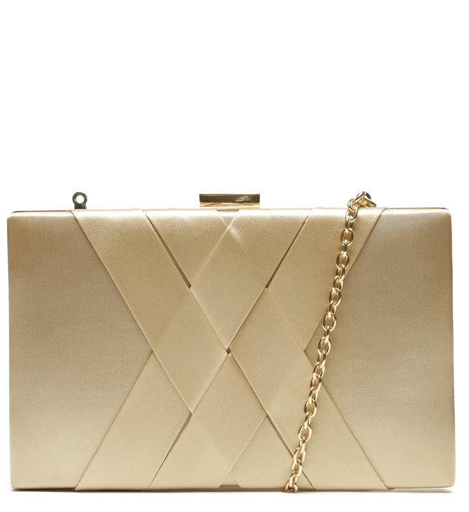 Clutch Cetim Corrente Pequena Platino