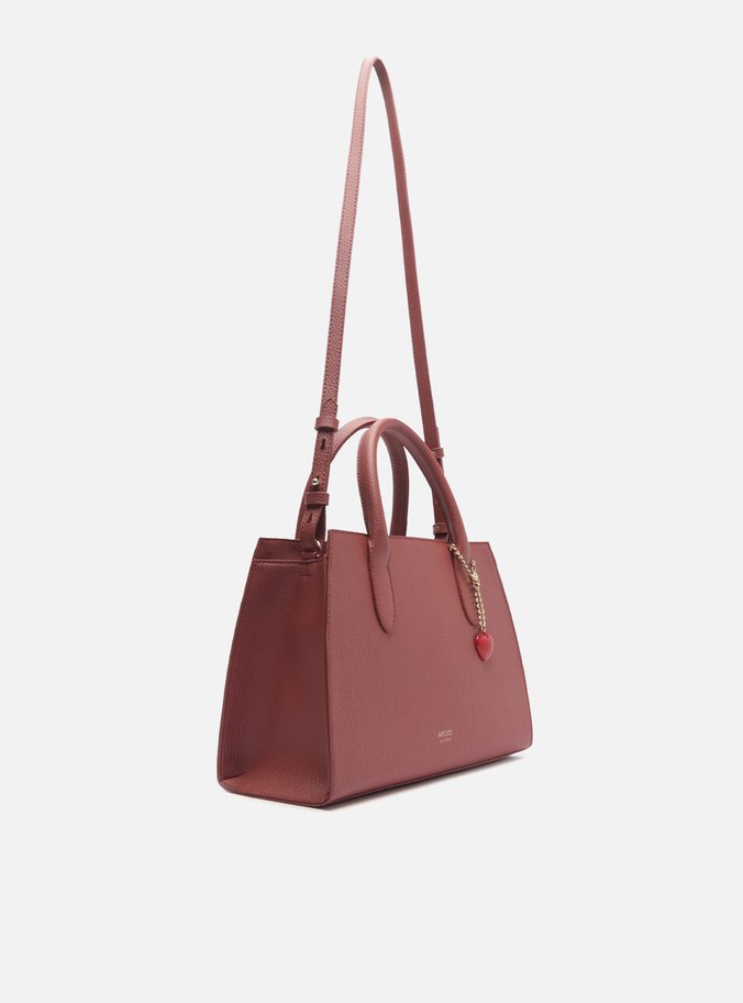 Bolsa Tote Rosa Média Pingente Coração