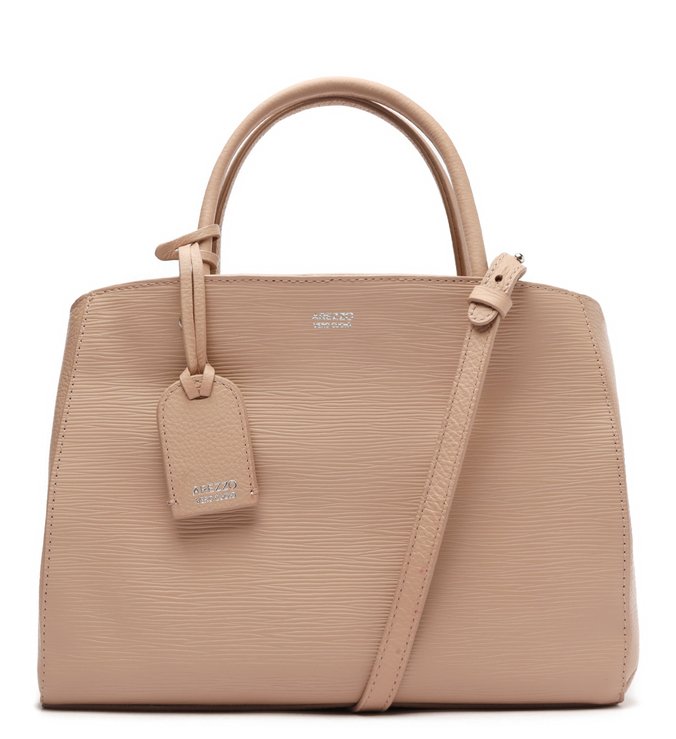 Bolsa Tote Bege Couro Bella Média