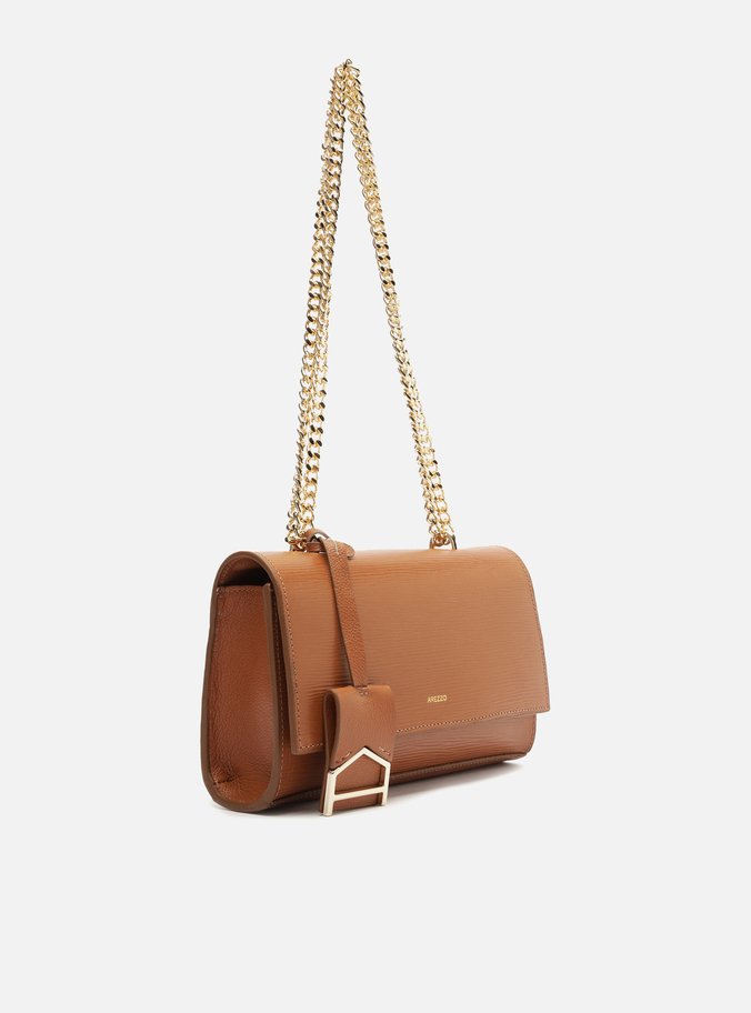 Bolsa Tiracolo Marrom Couro Abraccio Pequena
