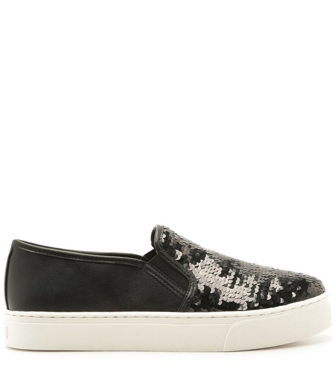 Tênis Slip On Paetê Preto