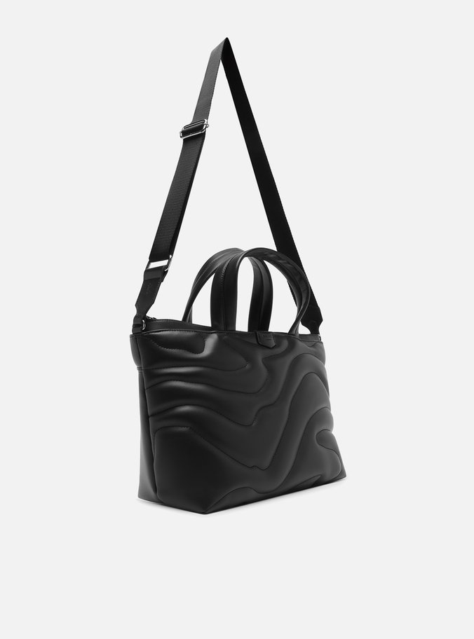 Bolsa Tote Preta Waves Grande