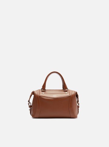 Bolsa Tiracolo Marrom Pequena Detalhe Moldura