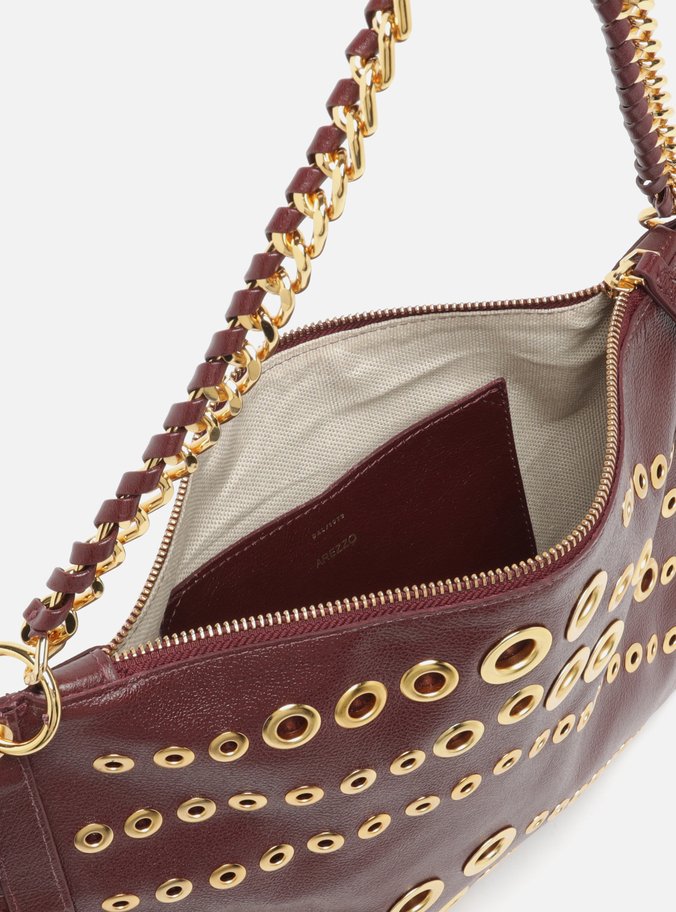 Bolsa Tiracolo Vermelha Couro Grande Franjas