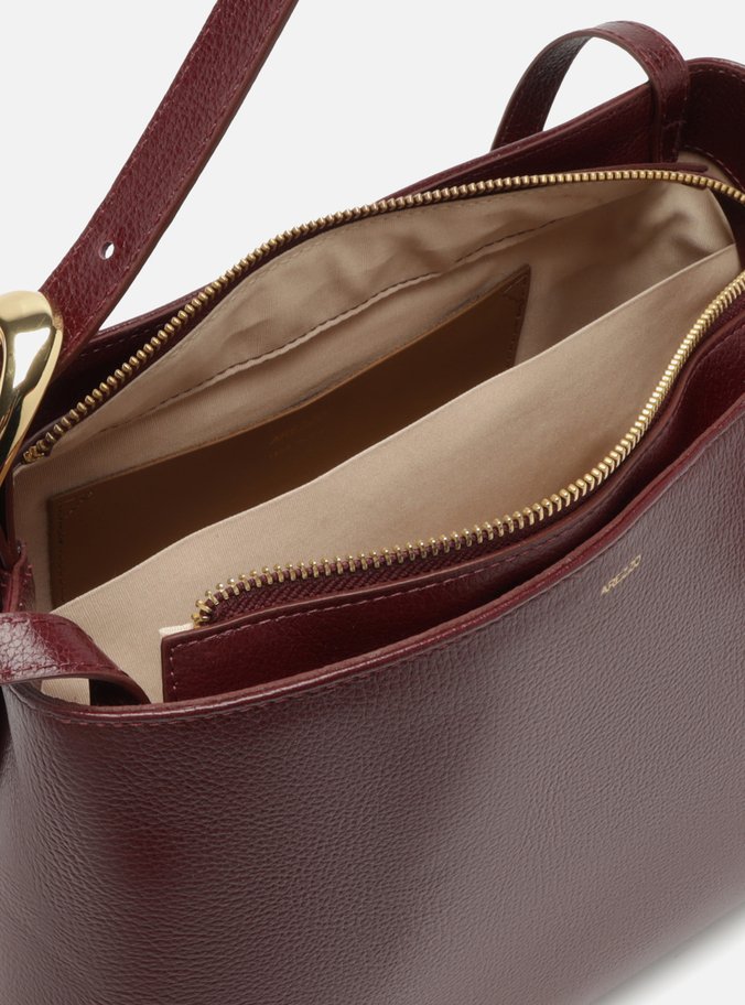 Bolsa Tote Vermelha Couro Grande Básica