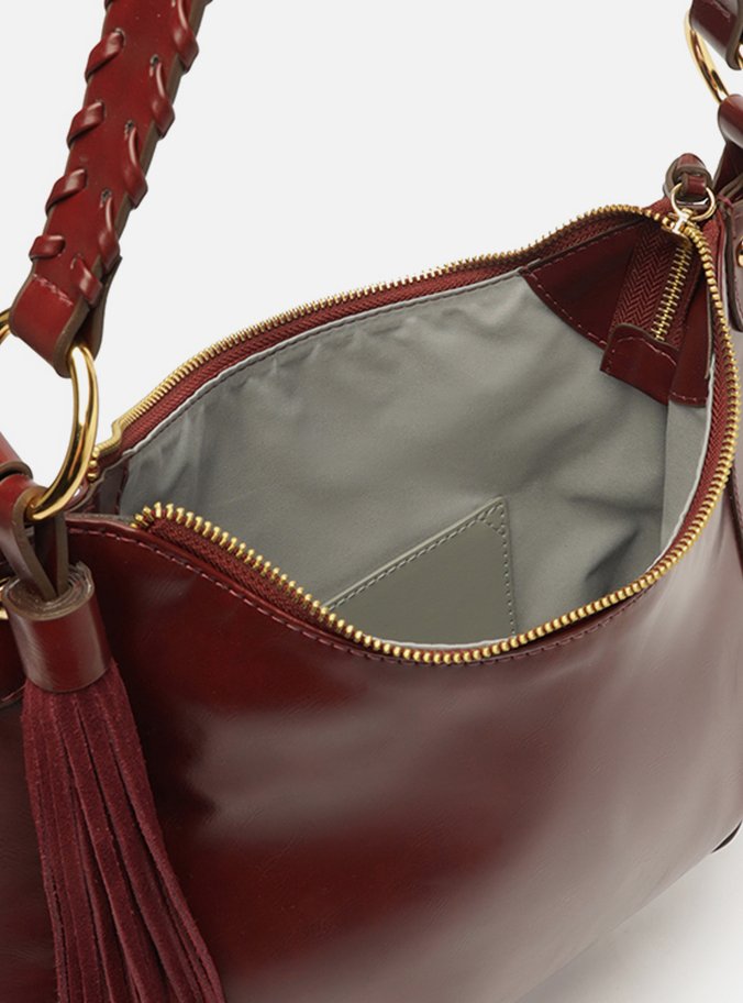 Bolsa Hobo Bordô Grande Barbicacho