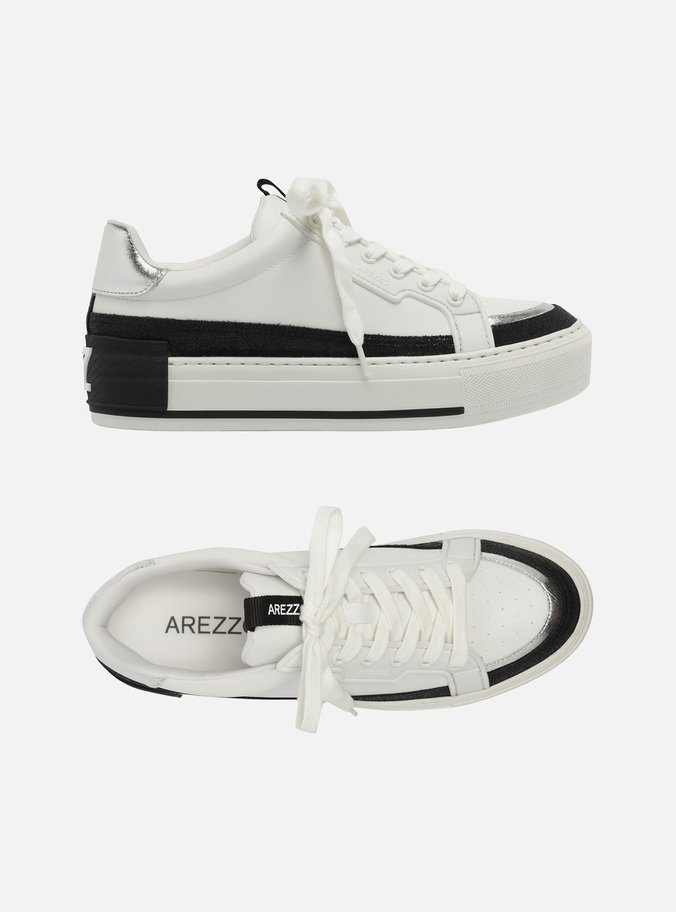 Tênis Branco Flatform Amarração Preto