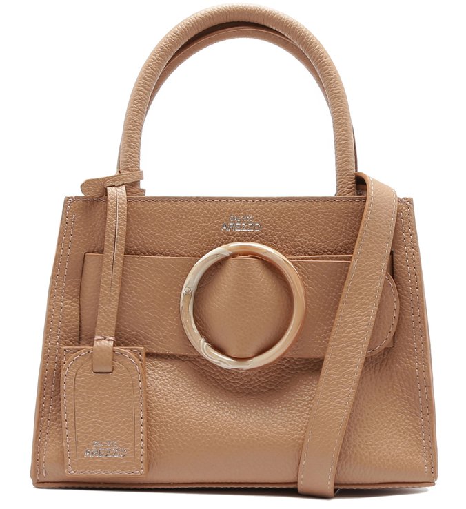Bolsa Tote Couro Allegra Média Soft Avelã
