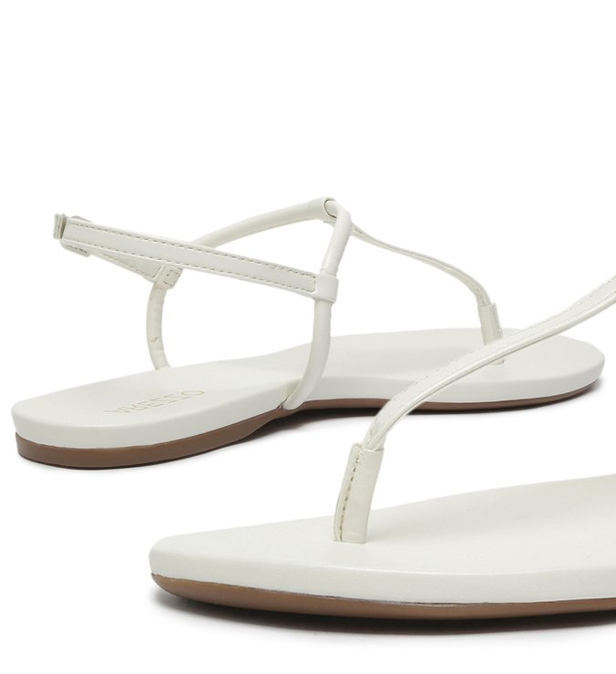 Sandália Rasteira Branca Slim Bianco