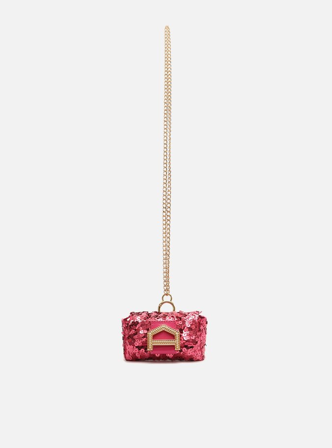Mini Bag Rosa Paetê