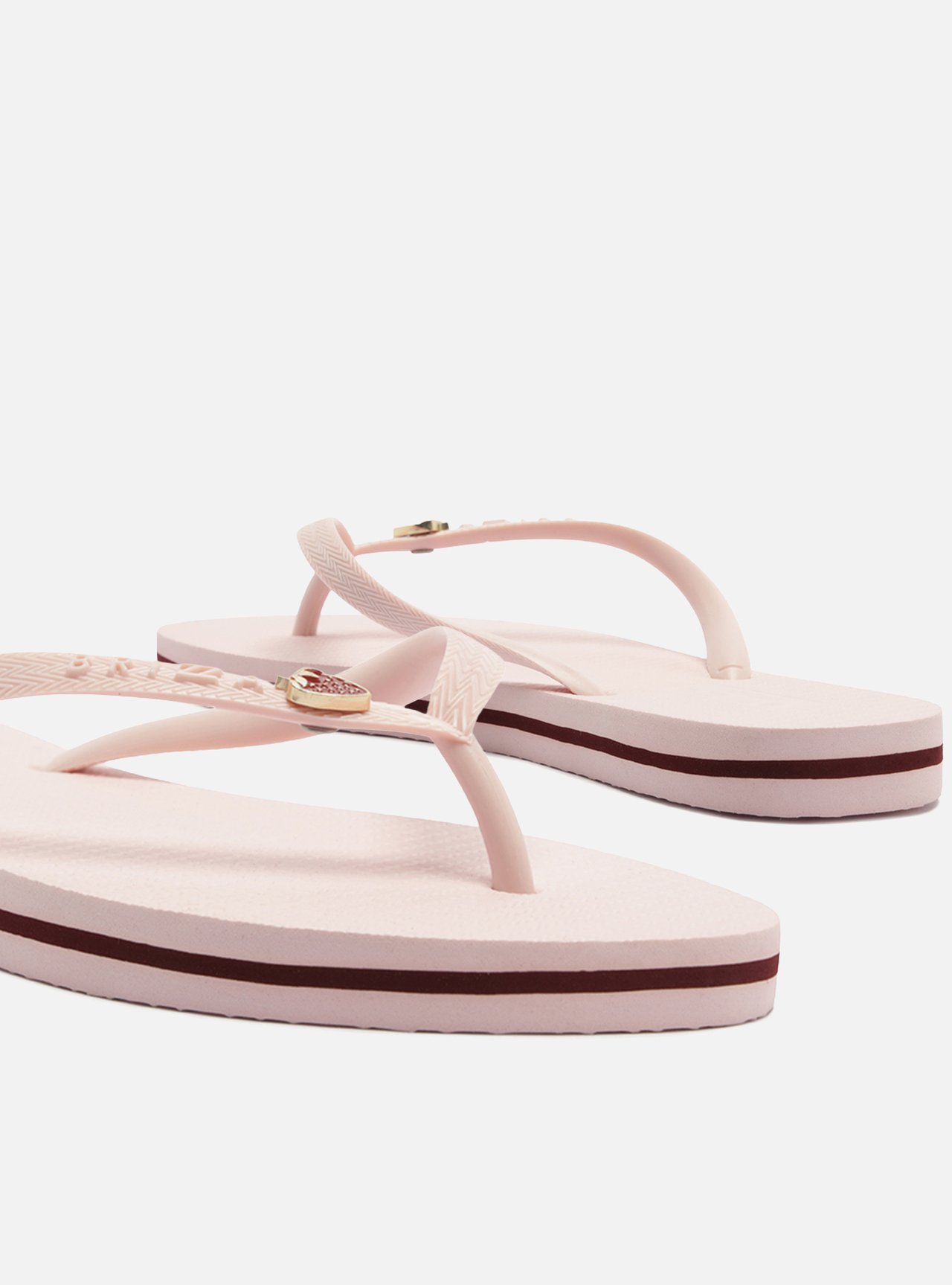 Chinelo de Dedo Rosa Flatform Metais Brizza — foto 4