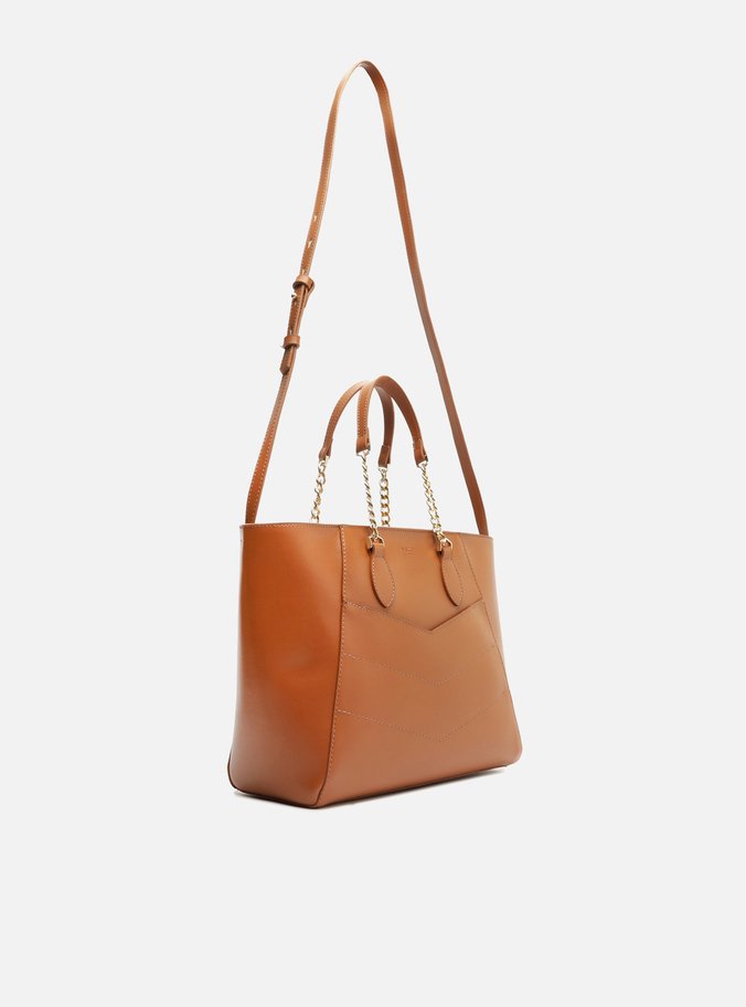 Bolsa Tote Marrom Média Costuras