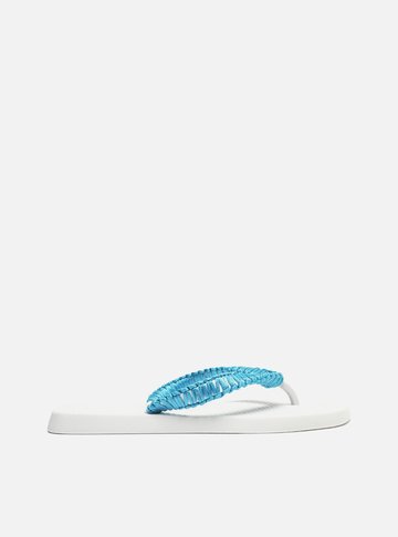 Chinelo de Dedo Branco Macramê Artesanal Brizza Fun