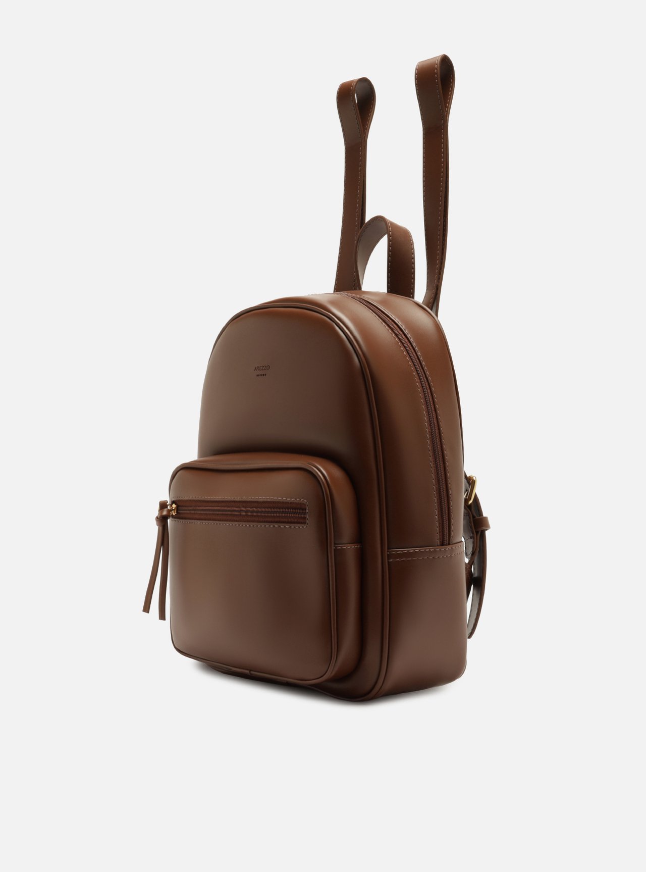 Bolsa Mochila Marrom Grande Metais — foto 2