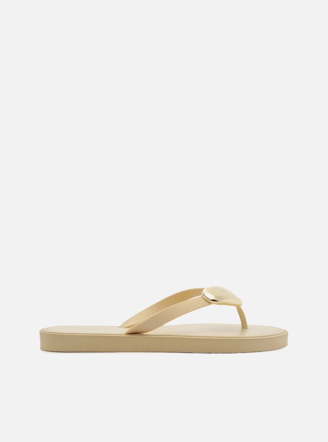 Chinelo Minimal Branco Bico Redondo Brizza
