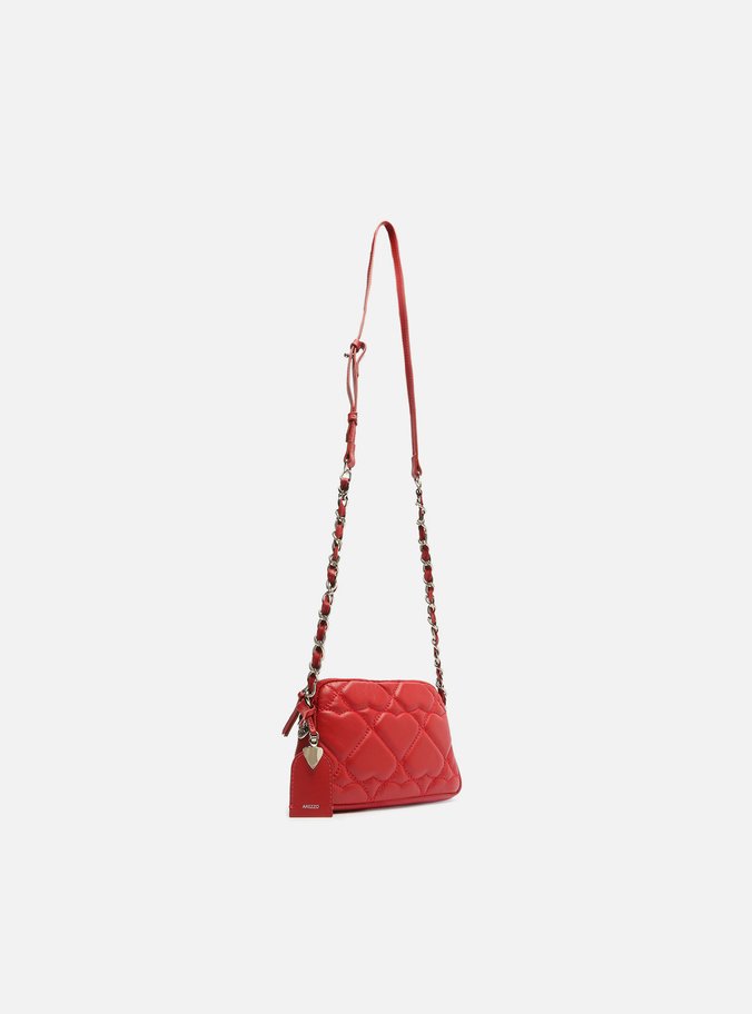 Bolsa Tiracolo Vermelha Couro Heart Pequena