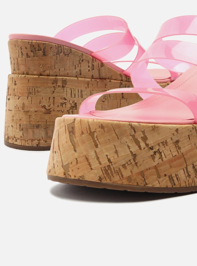 Tamanco Rosa Vinil Plataforma Carol