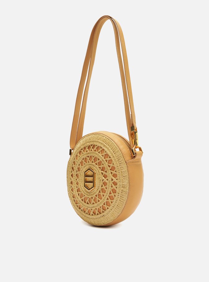 Bolsa Tiracolo Nude Tramada Redonda Pequena
