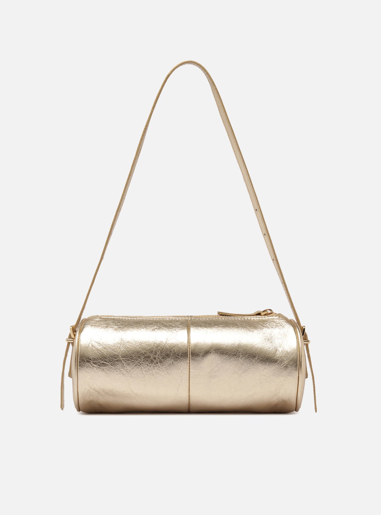 Bolsa Shoulder Dourada Couro Média — foto 3