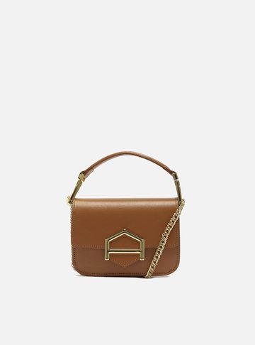 Arezzo — Bolsa Tiracolo Marrom Couro Pequena
