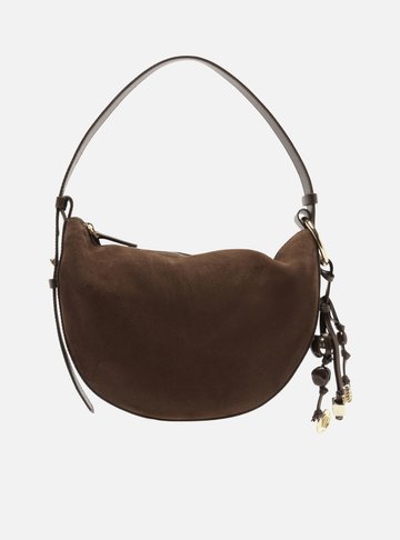 Bolsa Tiracolo Marrom Acamurçada Média Bag Charm