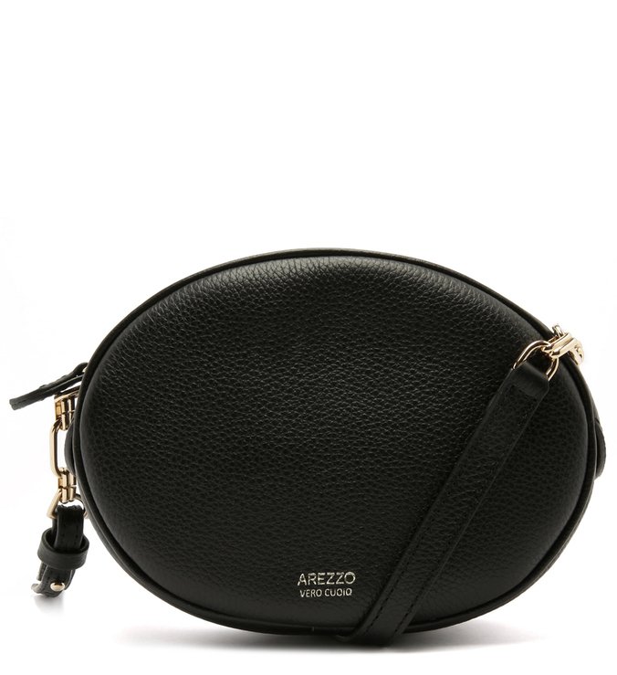 Bolsa Tiracolo Couro Cássia Pequena Preta
