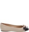 Sapatilha Bow Bicolor Feminino Latte/Preto