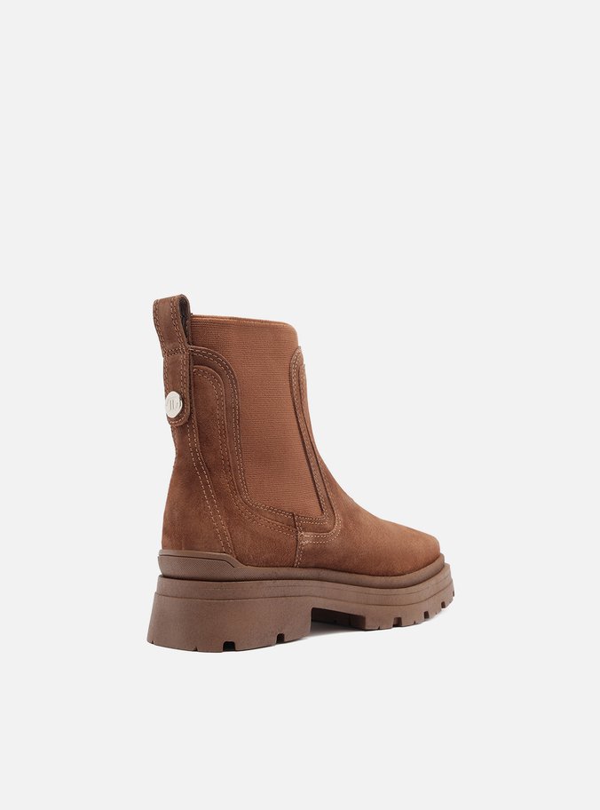 Bota Marrom Cano Curto Tratorada Elástico