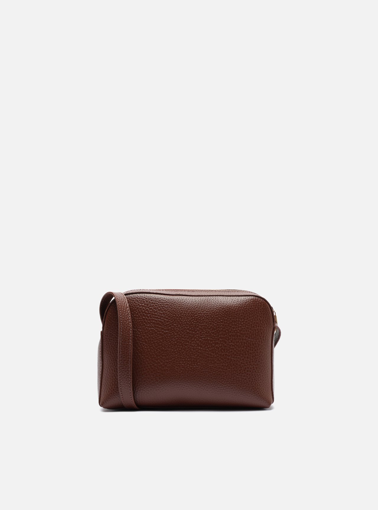 Bolsa Tiracolo Marrom Granulada Franja — foto 3