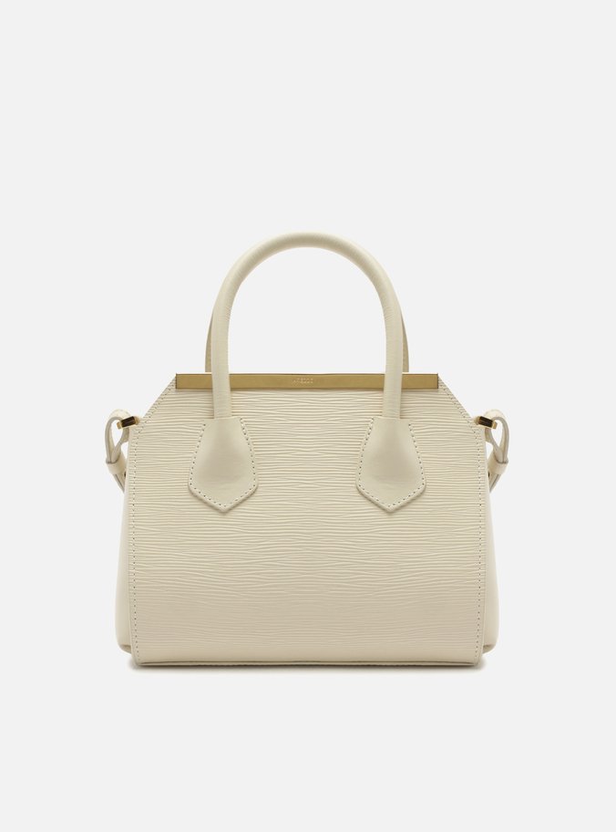 Bolsa Hobo Branca Couro Média