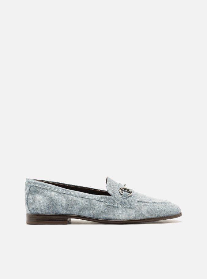 Mocassim Azul Jeans Bico Redondo Bridão