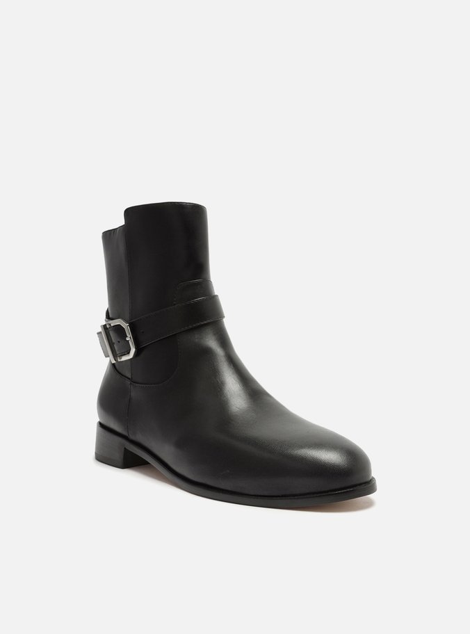 Bota Preta Couro Cano Curto Savannah