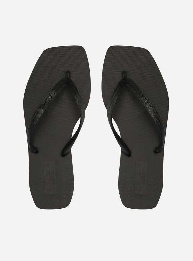 Chinelo de Dedo Preto Básico Square Brizza