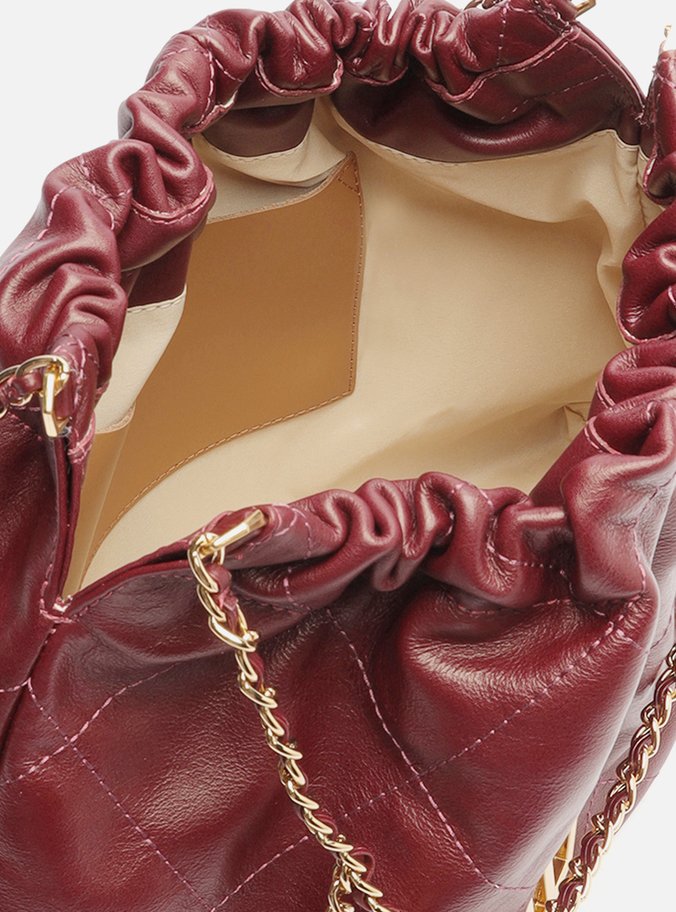 Bolsa Hobo Vinho Couro Esther Grande