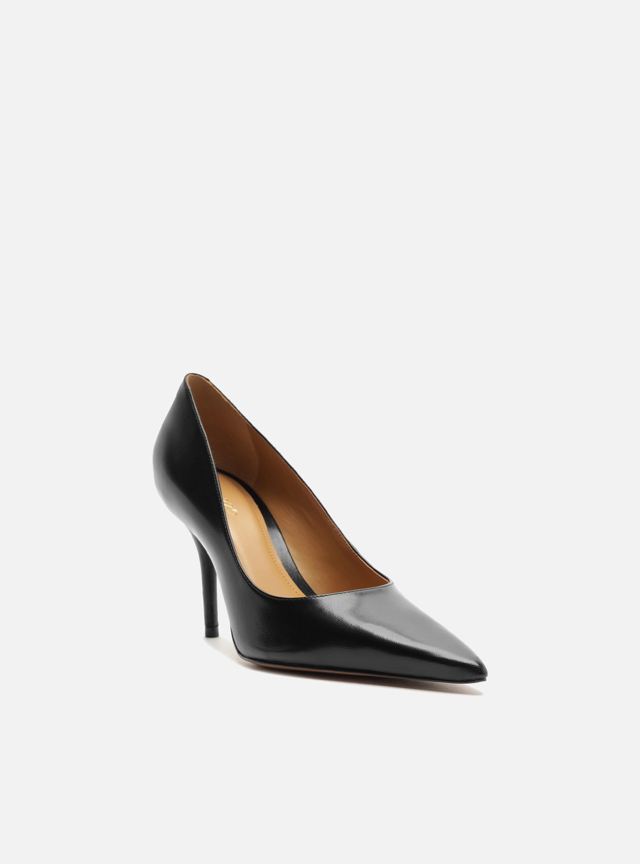 Scarpin Preto Couro Salto Fino Essencial 85 — foto 2