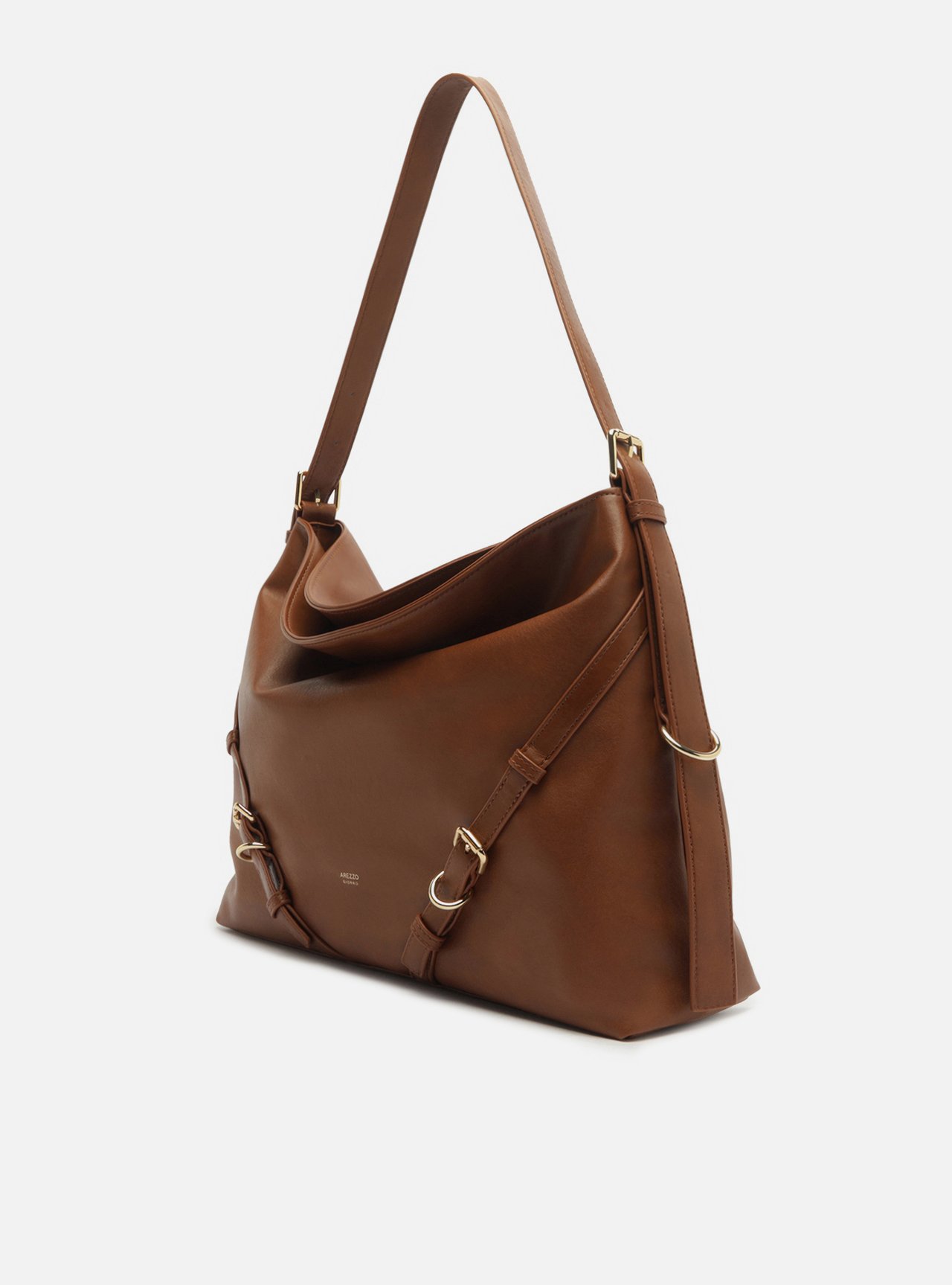 Bolsa Shoulder Marrom Grande Fivelas — foto 2