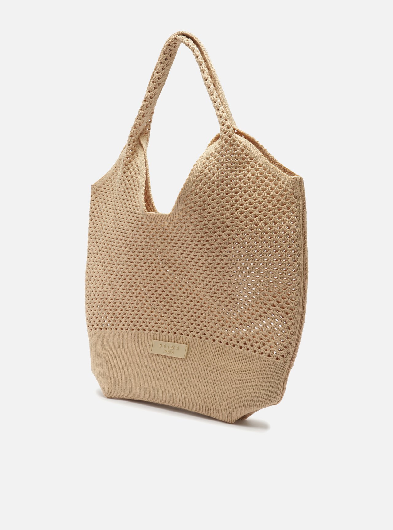 Bolsa Shopping Nude Knit Média Brizza — foto 2